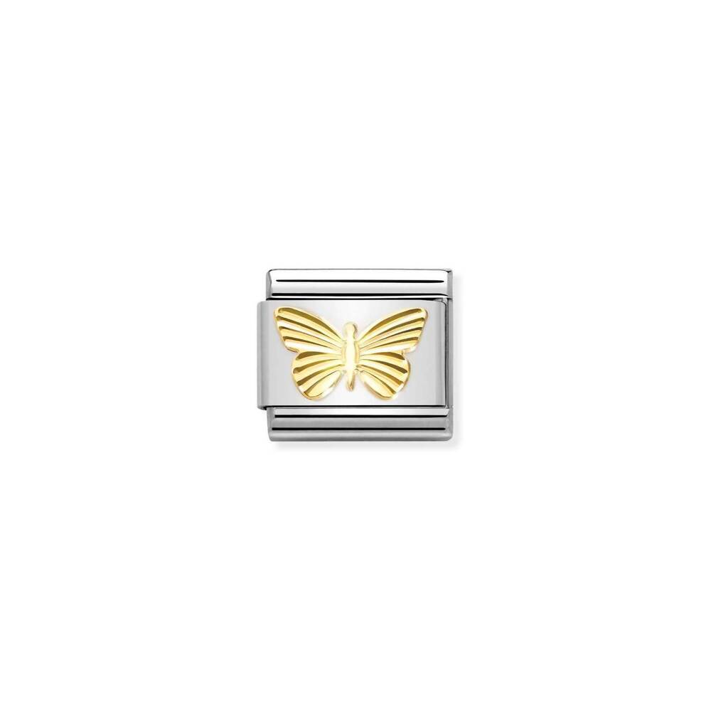 NEW NOMINATION women's animals links bracelet in diamond butterly